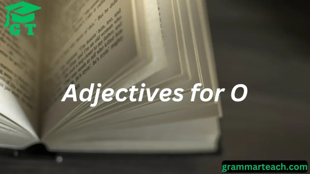 adjectives for o