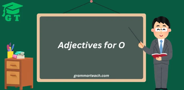 adjectives for o