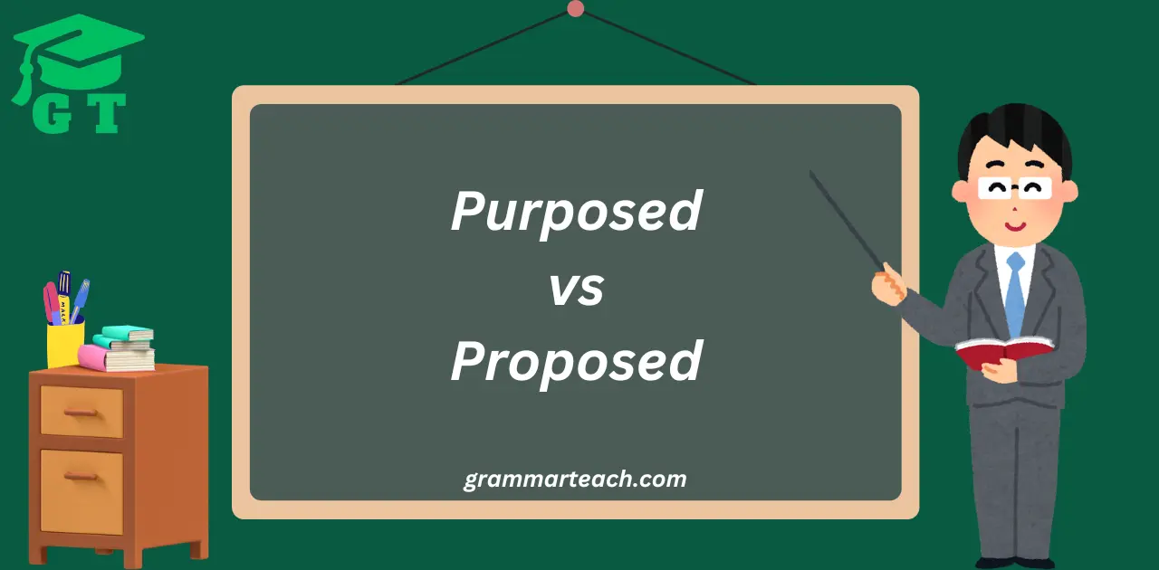 purposed vs proposed