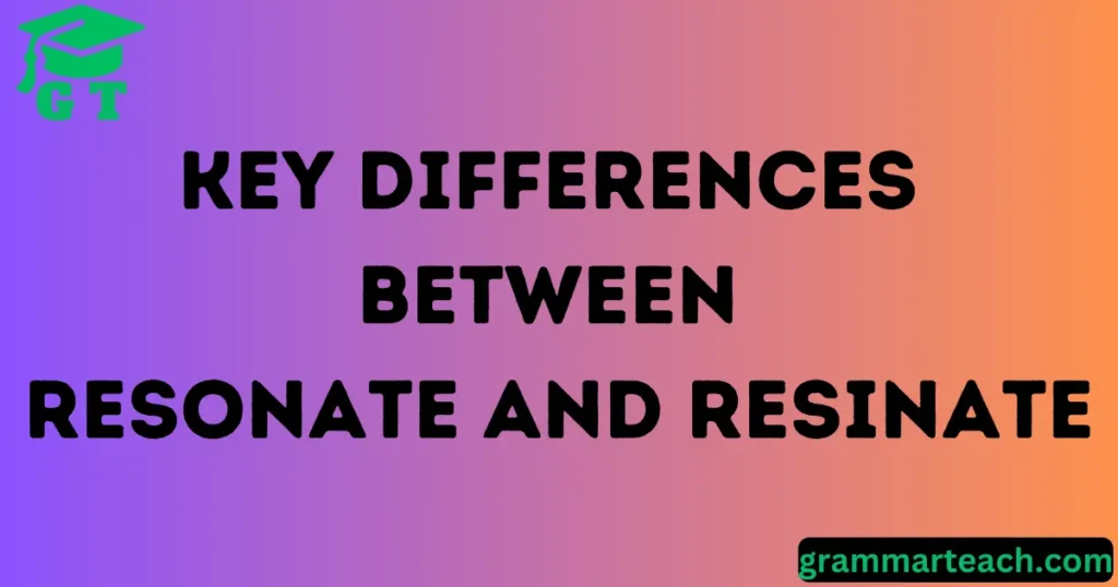 resignate or resonate