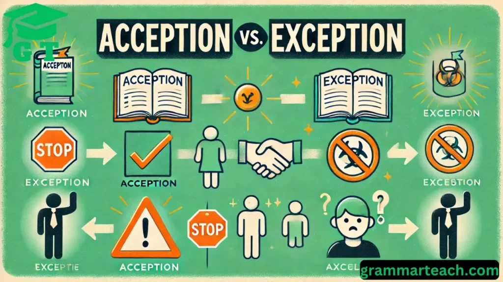 acception vs exception