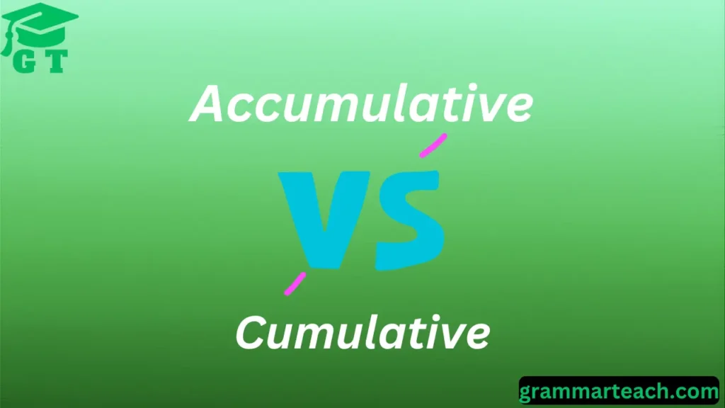 accumulative vs cumulative