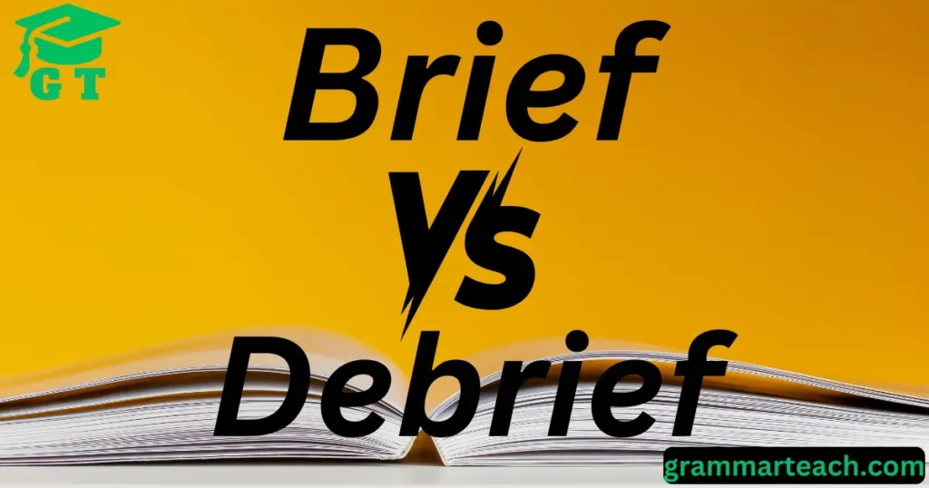 brief vs debrief