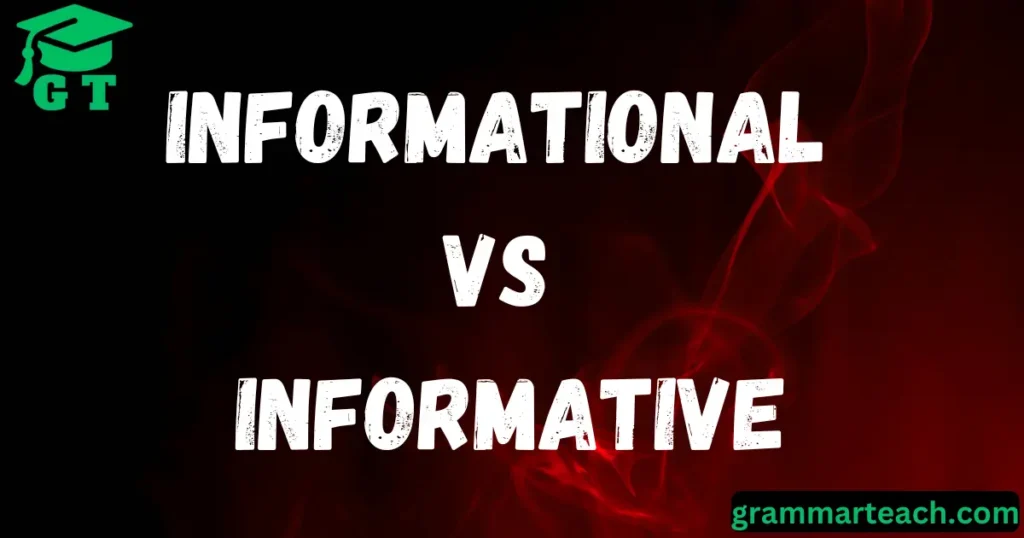 informational vs informative

