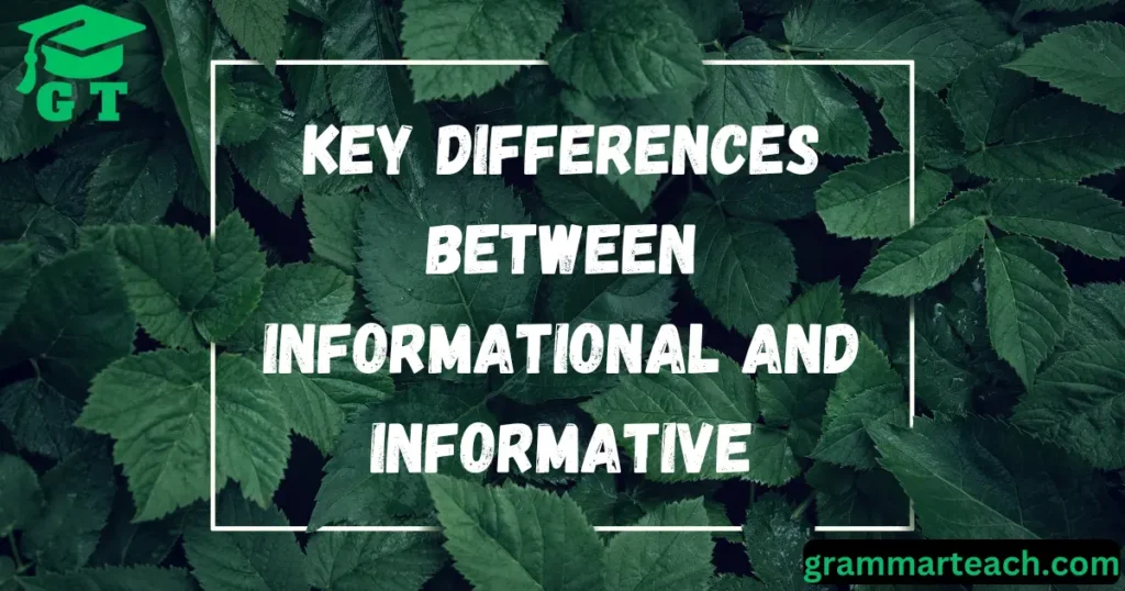 informational vs informative