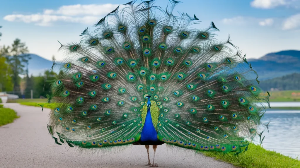 As confident as a peacock showing its feathers
