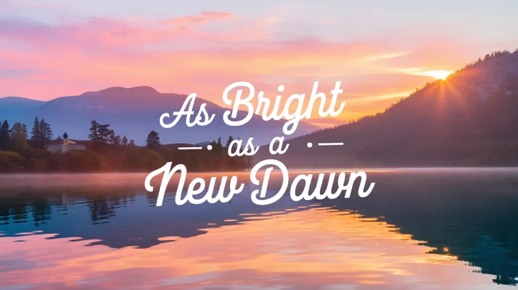 As Bright as a New Dawn