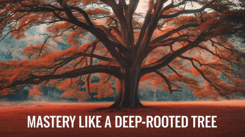 Mastery like a deep-rooted tree