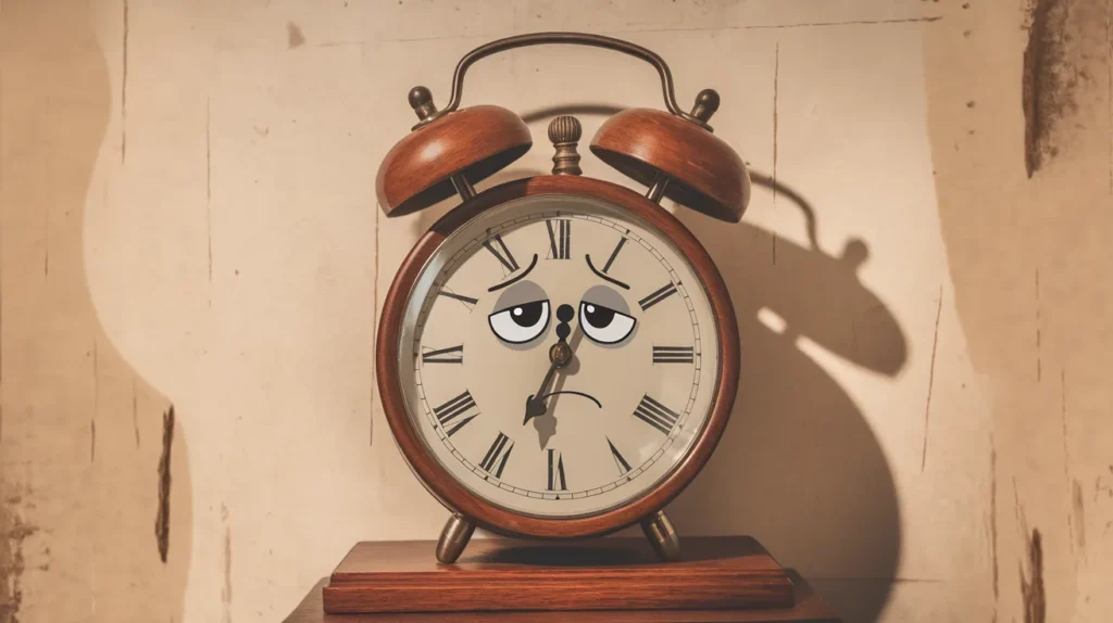  Worried like a clock ticking too fast
