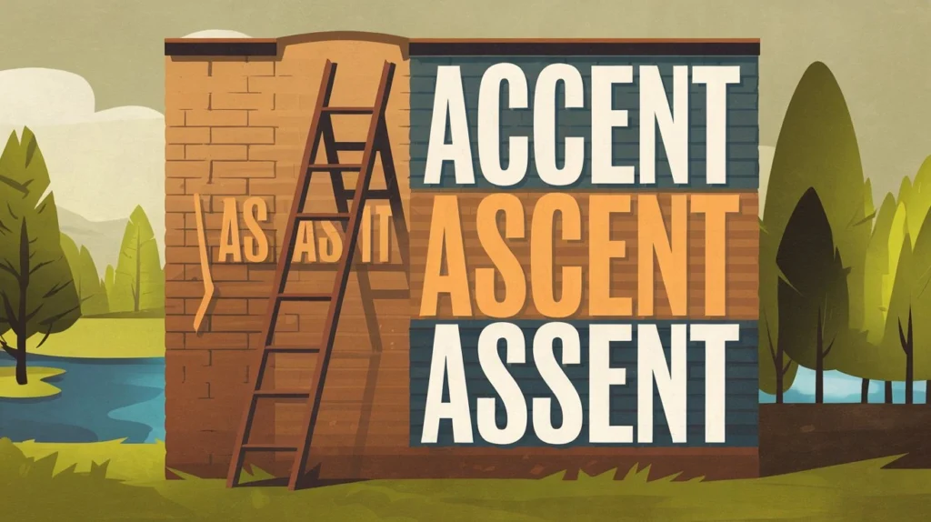 Accent vs Ascent vs Assent