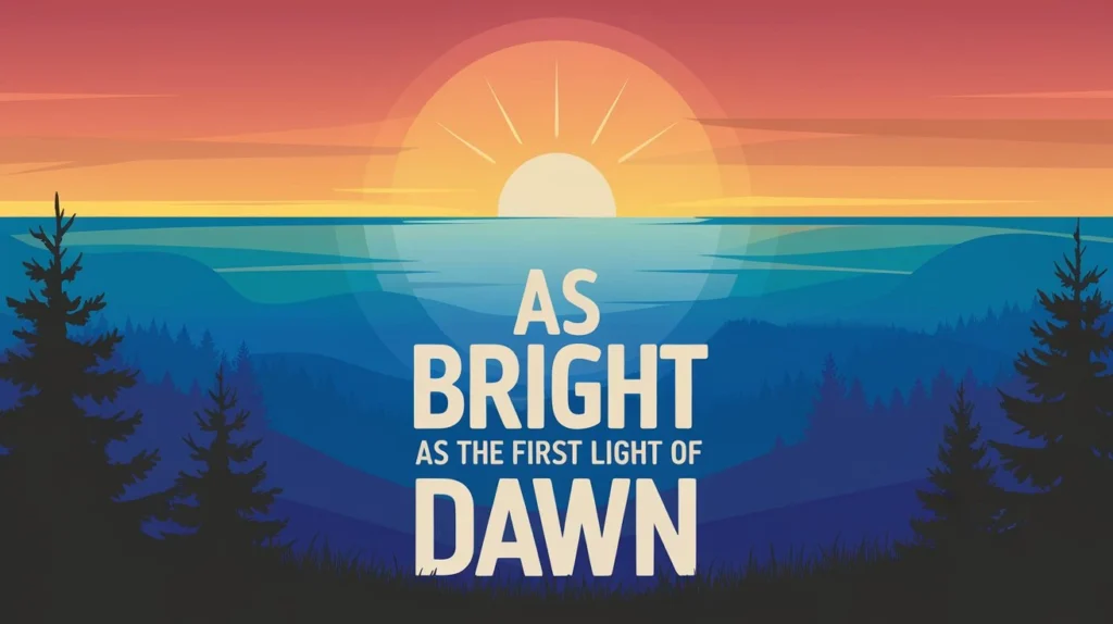 As Bright as the First Light of Dawn