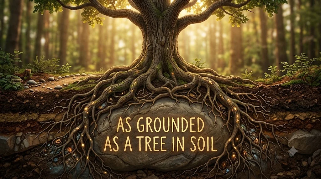 As grounded as a tree in soil