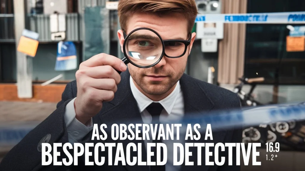 As observant as a bespectacled detective