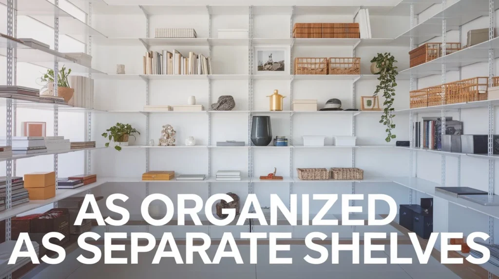 As organized as separate shelves