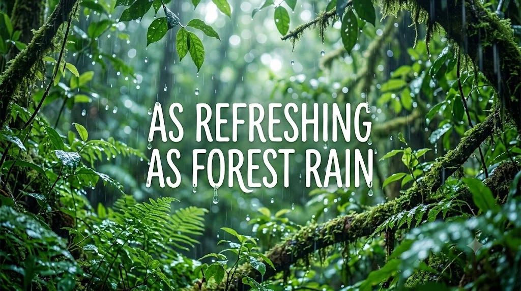 As refreshing as forest rain