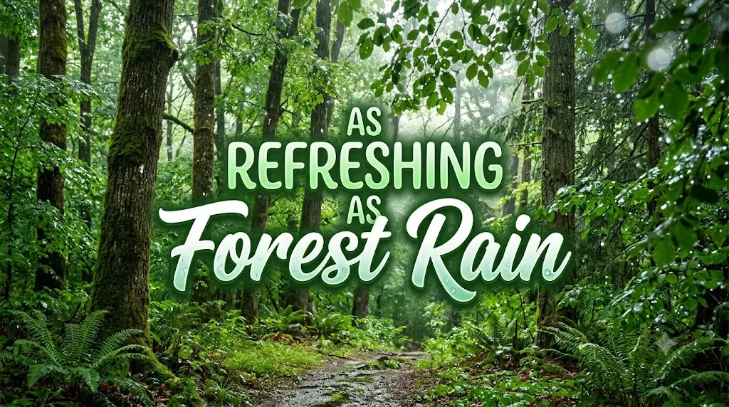 As refreshing as forest rain
