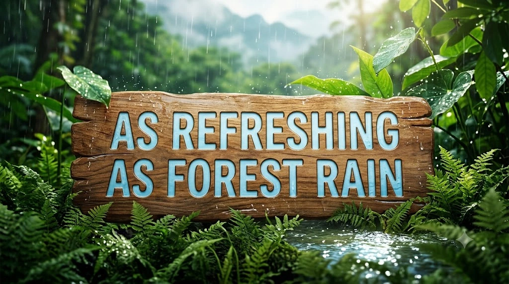  As refreshing as forest rain