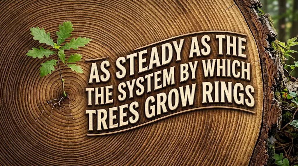 As steady as the system by which trees grow rings
