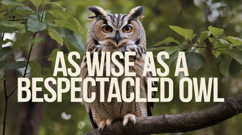 As wise as a bespectacled owl