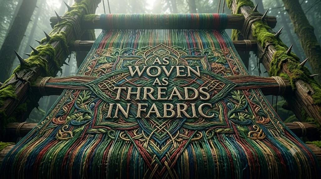 As woven as threads in fabric
