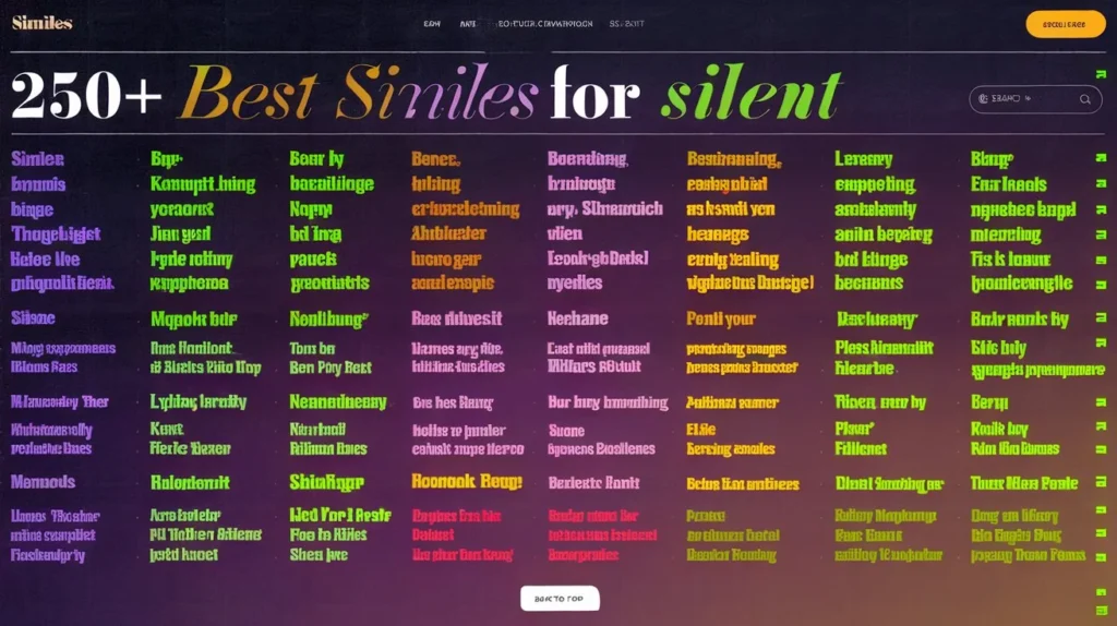 Best Similes for Silent
