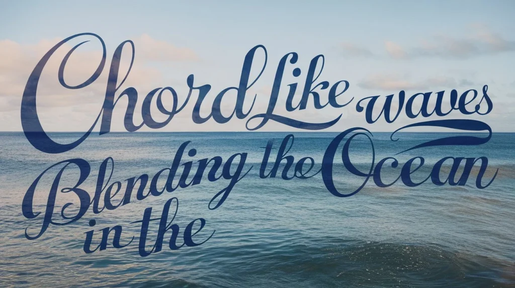 Chord Like Waves Blending in the Ocean