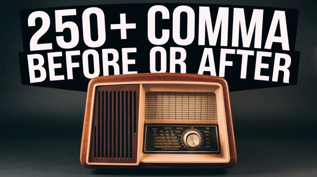 Comma Before or After