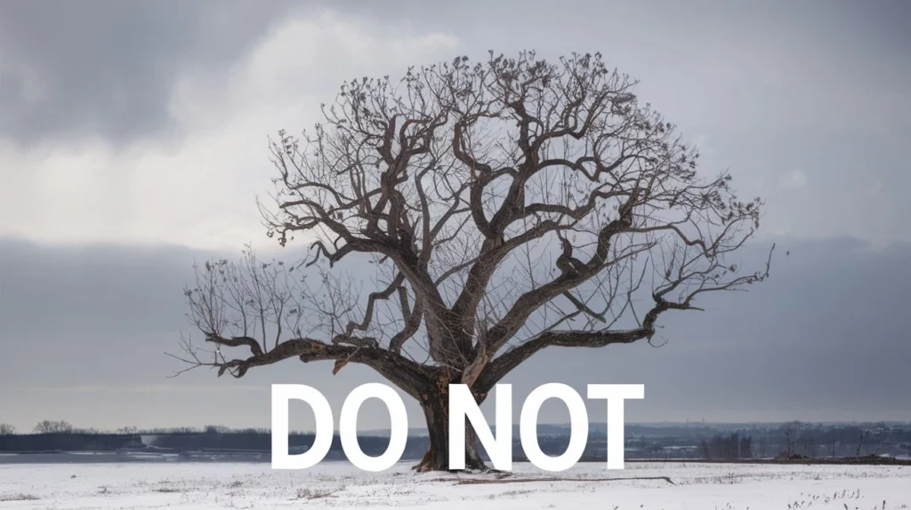 “Do not” is like a tree standing in winter