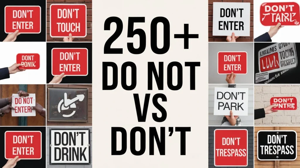 Do Not vs Don’t