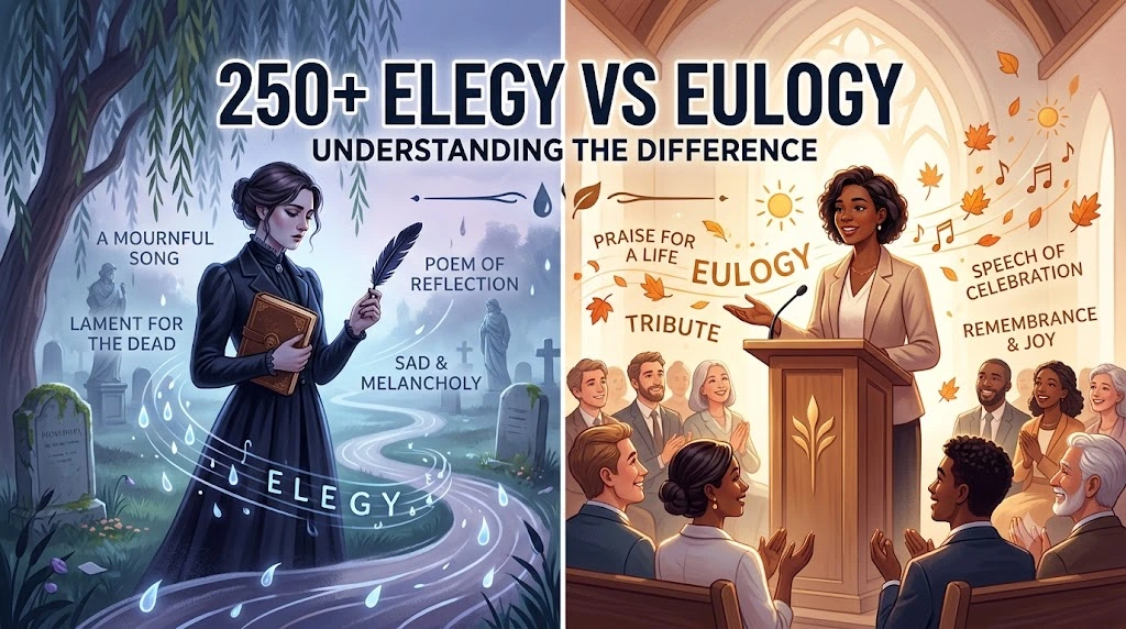 Elegy vs Eulogy