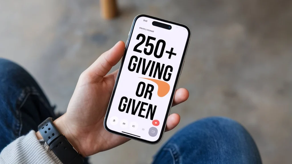 Giving or Given