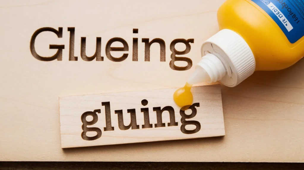 Gluing vs Glueing