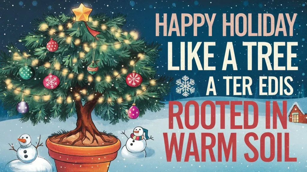 Happy Holiday Like a Tree Rooted in Warm Soil