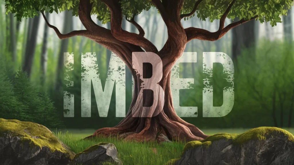 Imbed, as faded as old tree bark