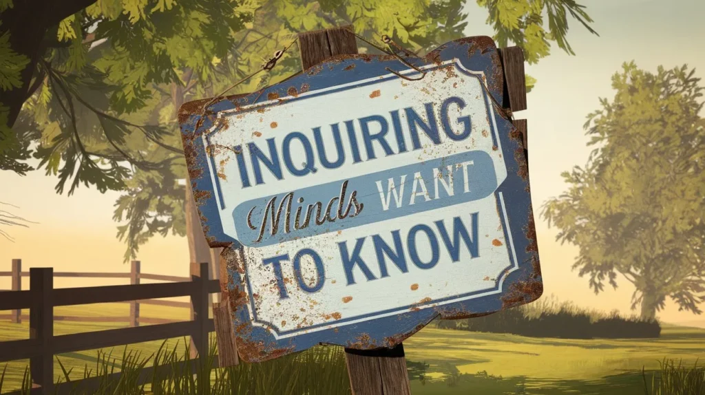 Inquiring Minds Want to Know