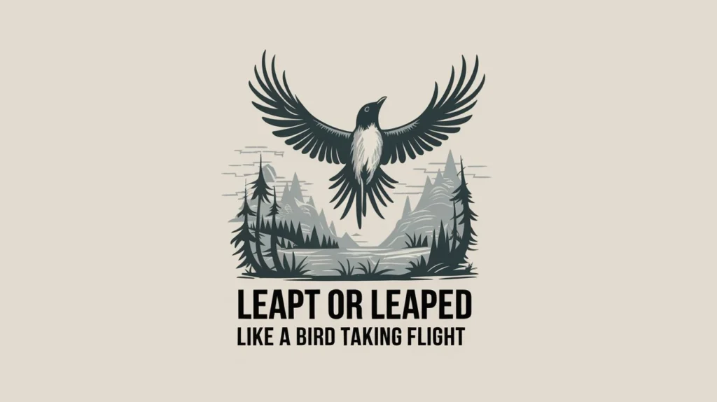 Leapt or Leaped Like a Bird Taking Flight