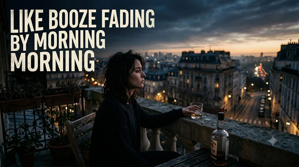 Like booze fading by morning