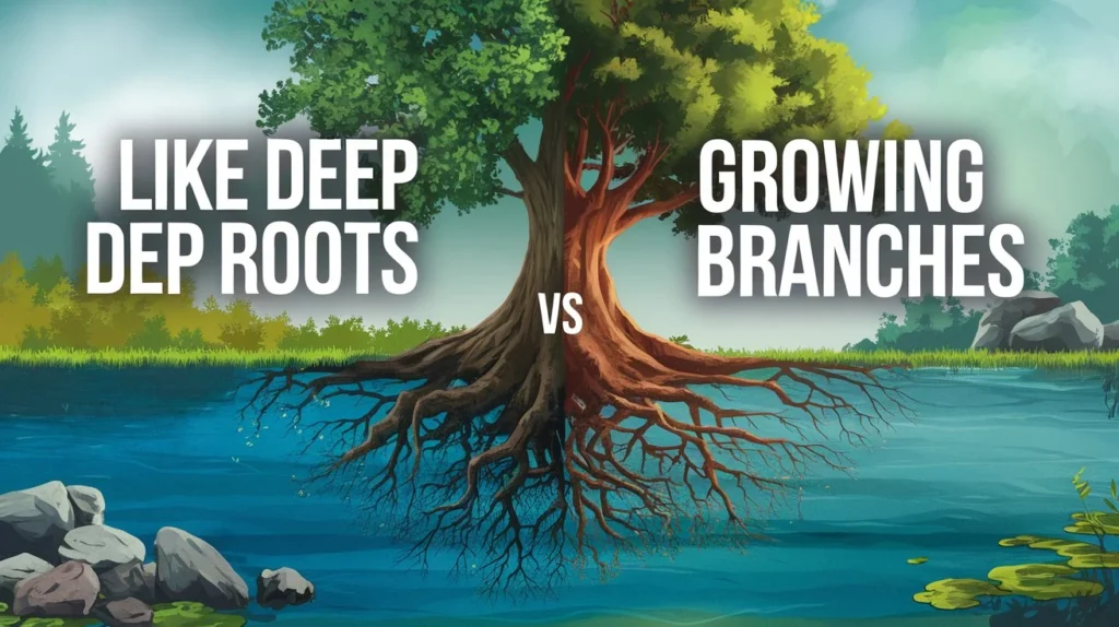 Like Deep Roots vs Growing Branches

