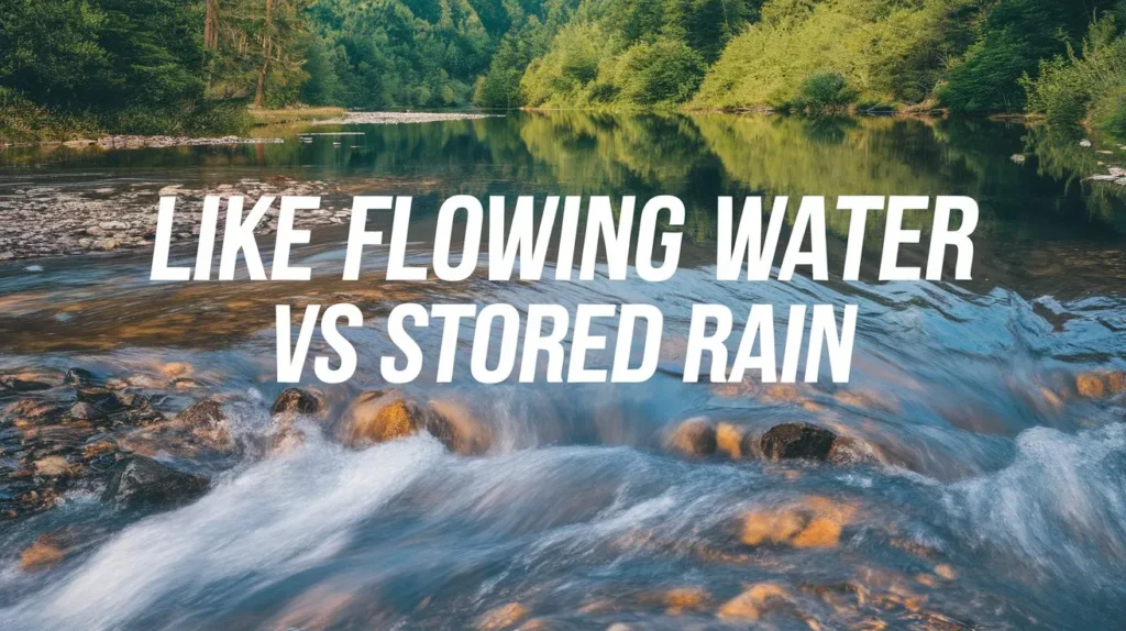 Like Flowing Water vs Stored Rain