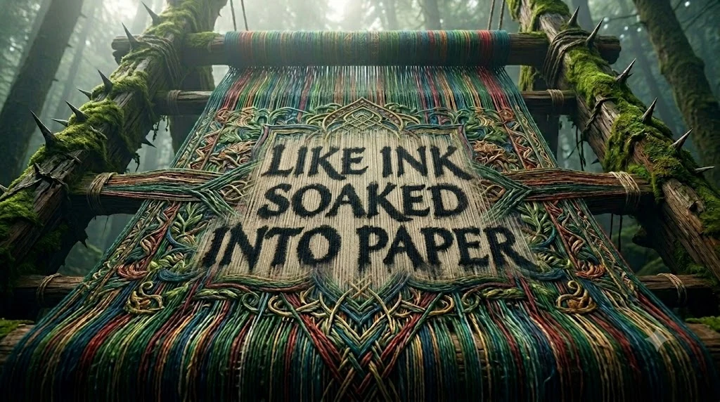 Like ink soaked into paper
