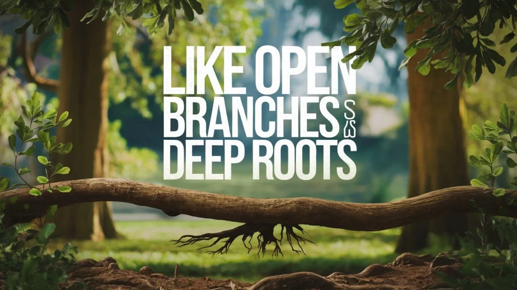Like Open Branches vs Deep Roots
