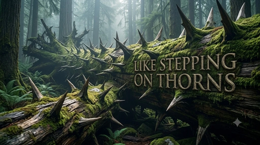 Like stepping on thorns