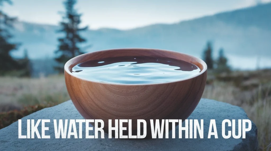 Like Water Held Within a Cup