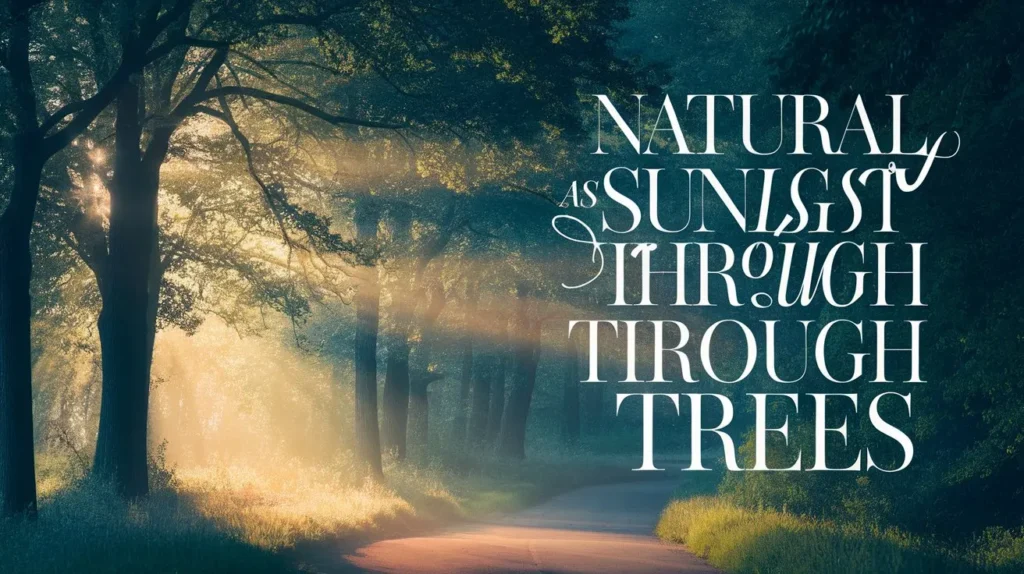 Natural as sunlight through trees