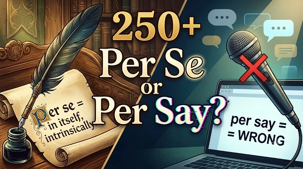 Per Se or Per Say