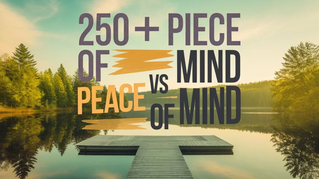 Piece of Mind vs Peace of Mind