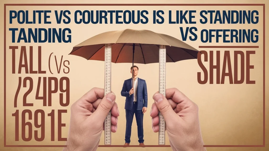 Polite vs Courteous Is Like Standing Tall vs Offering Shade