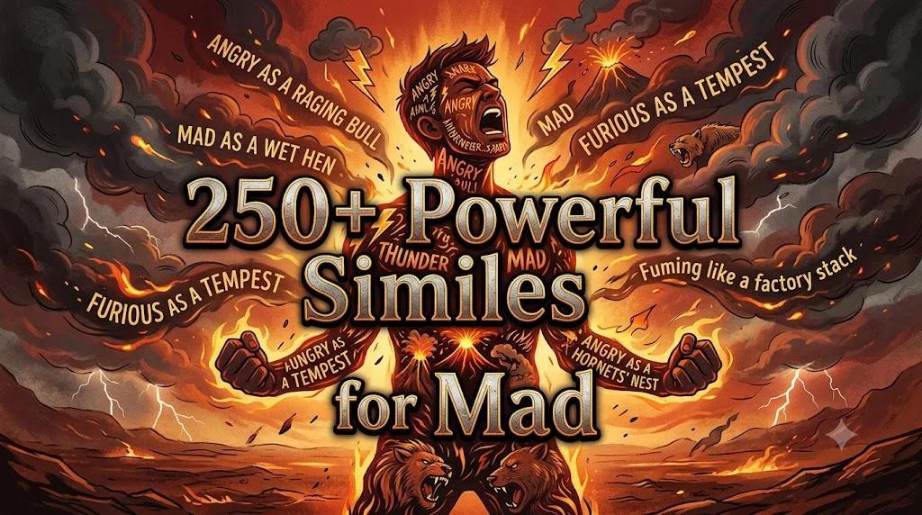 Powerful Similes for Mad