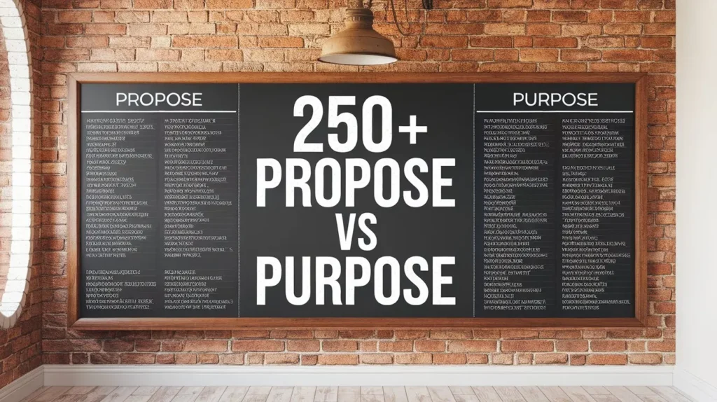 Propose vs Purpose