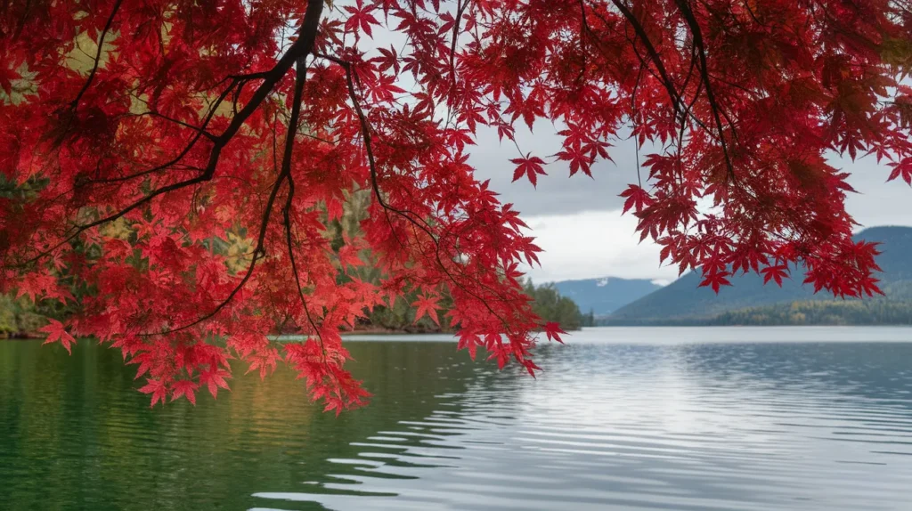 As red as a blooming maple tree